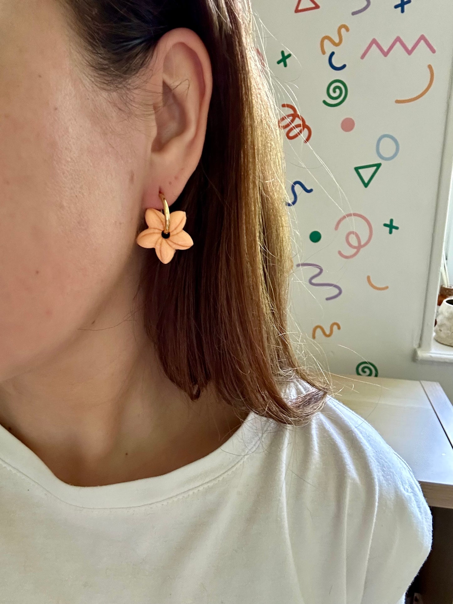 Tahití pêche - Boucles d’oreilles & fleur de Tahití