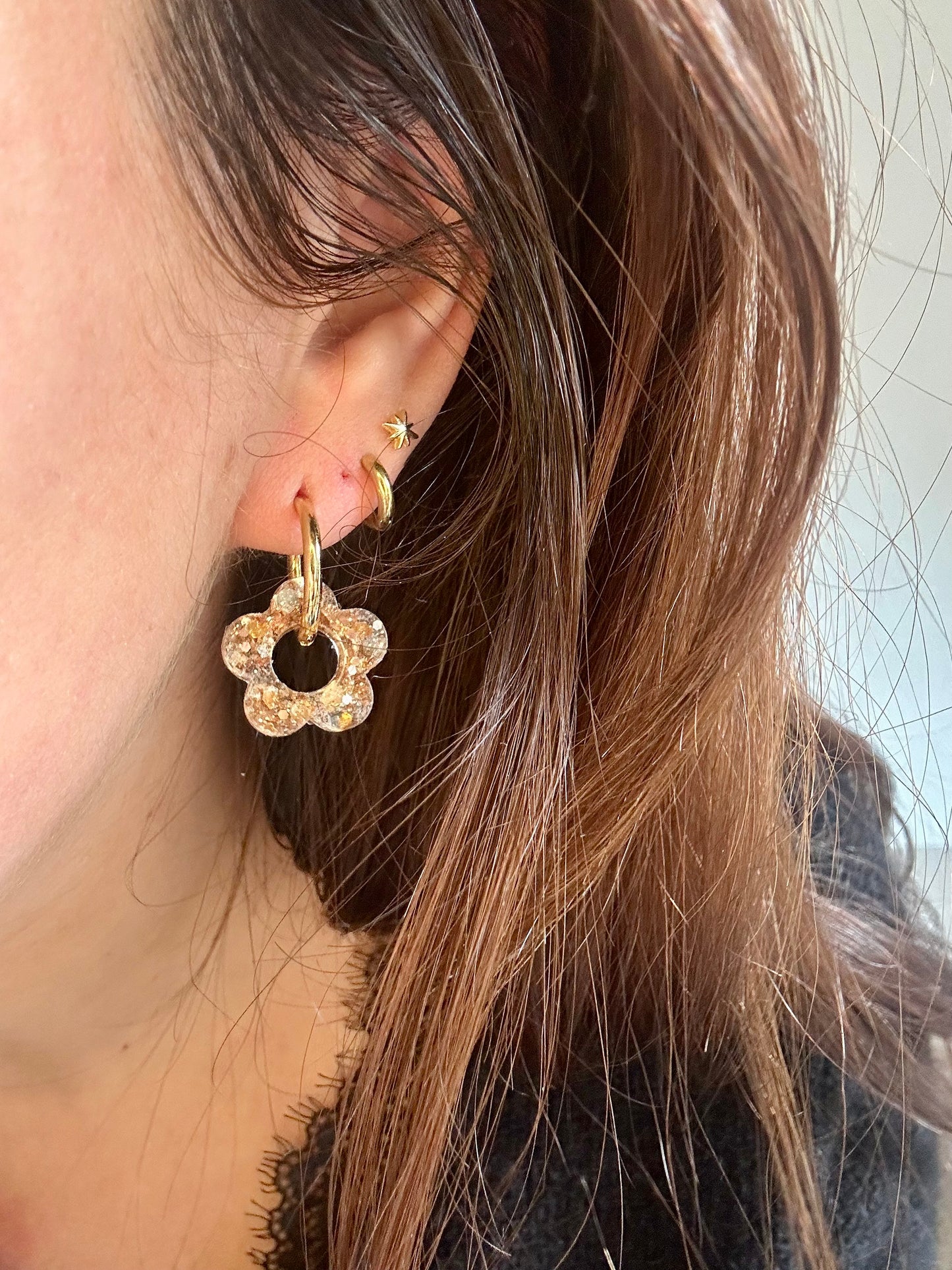 Flores M - Paillettes cuivrées