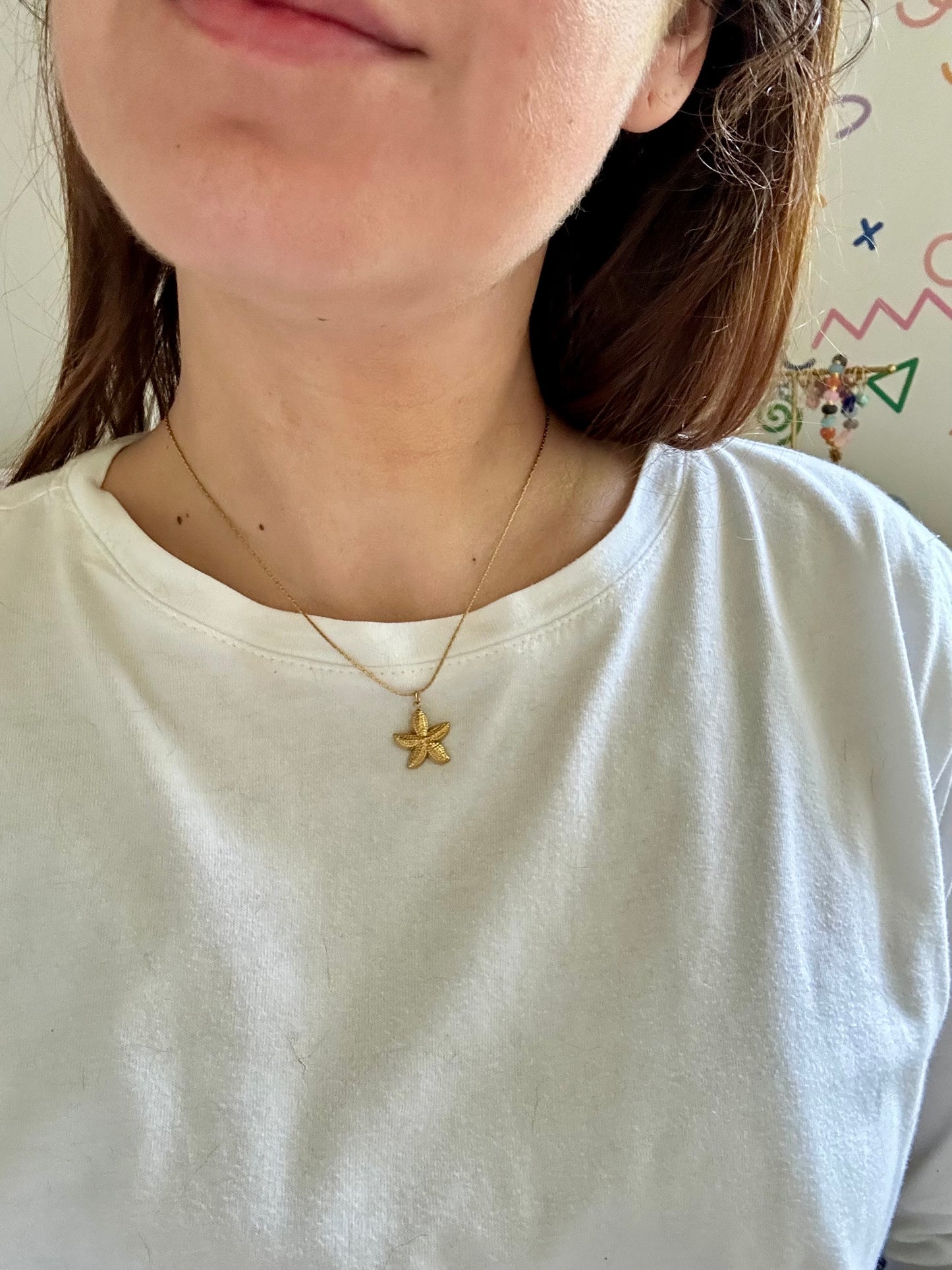 Gold star - Collier doré & étoile de mer