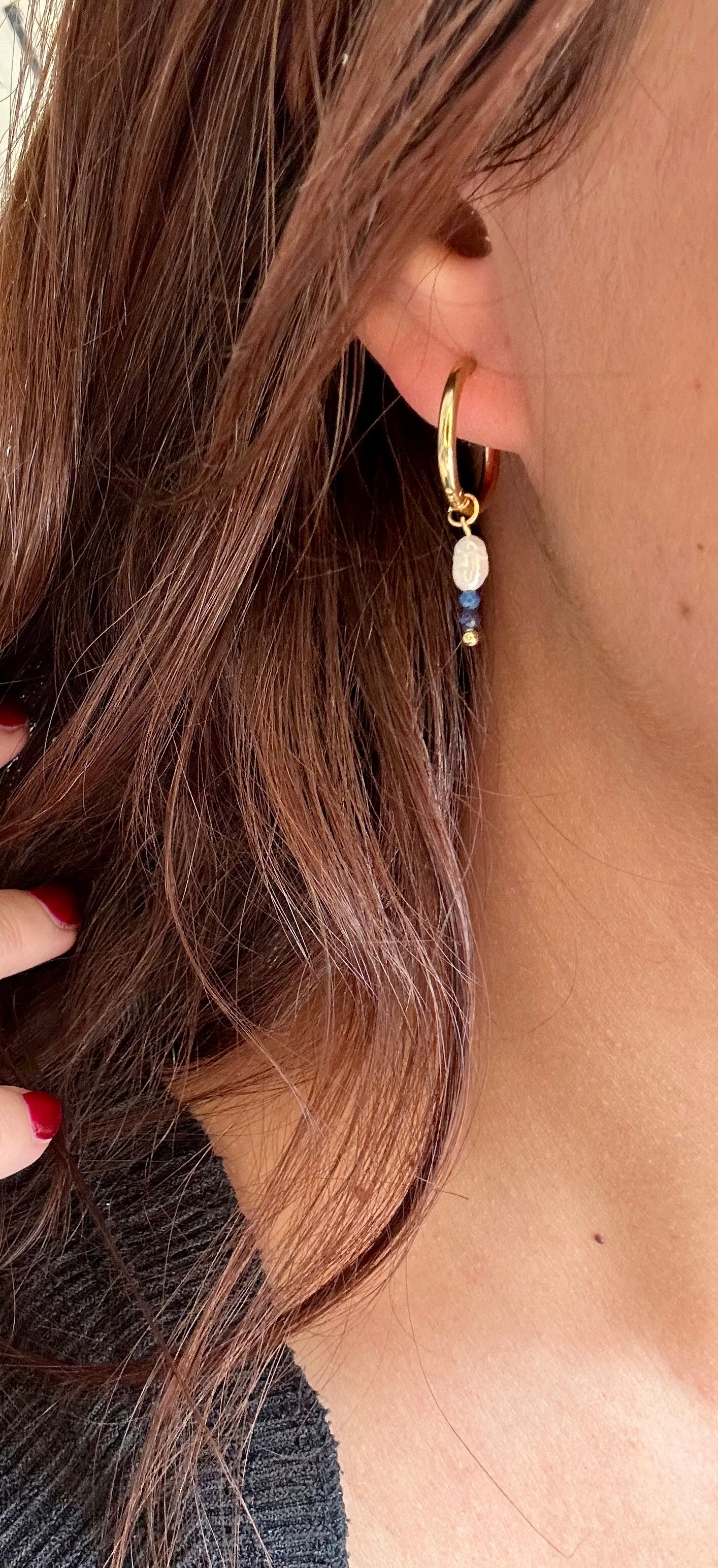 ÉCLAT D’AZUR- Boucles d’oreilles
