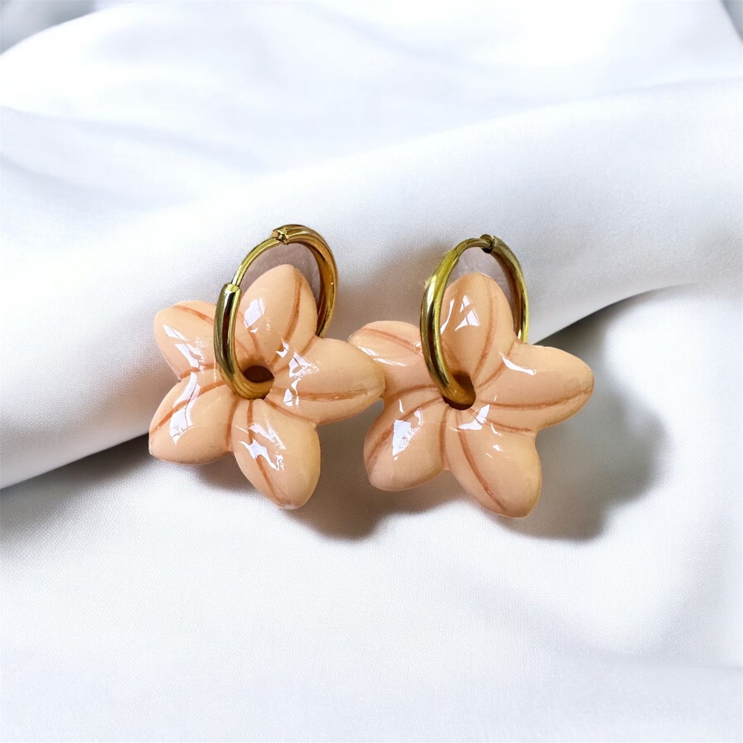 Tahití pêche - Boucles d’oreilles & fleur de Tahití