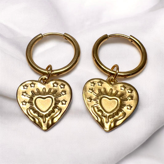CUORE - Boucles d’oreilles dorées