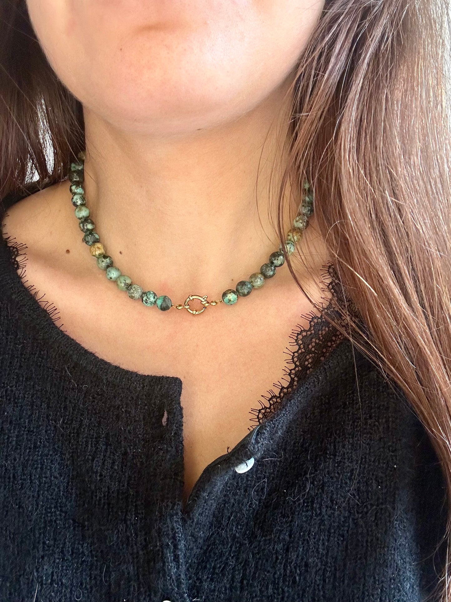 GREEN- Collier