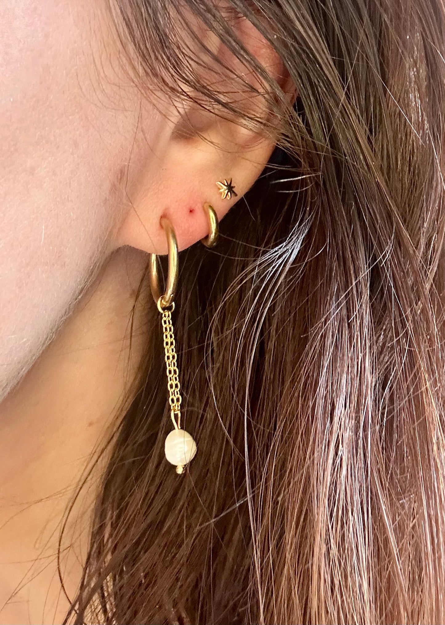 DROP - Boucle d’oreille & perle d’eau douce