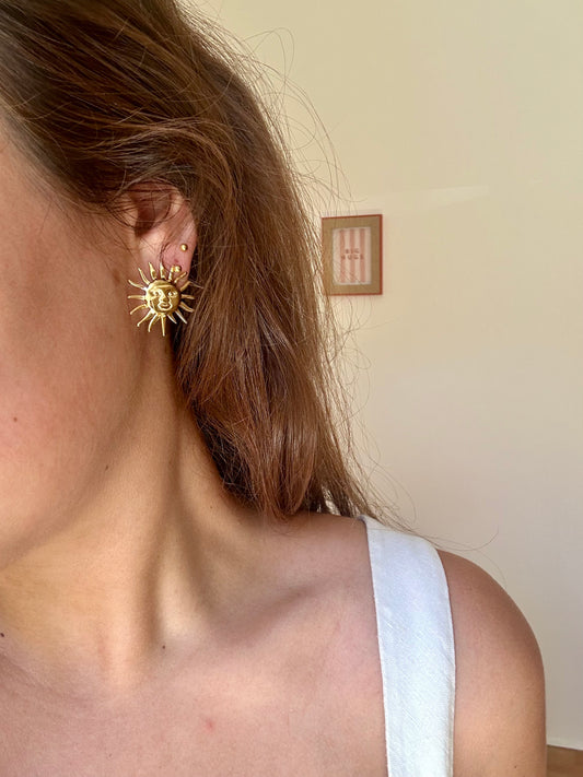 SOL - Boucles d’oreilles dorées