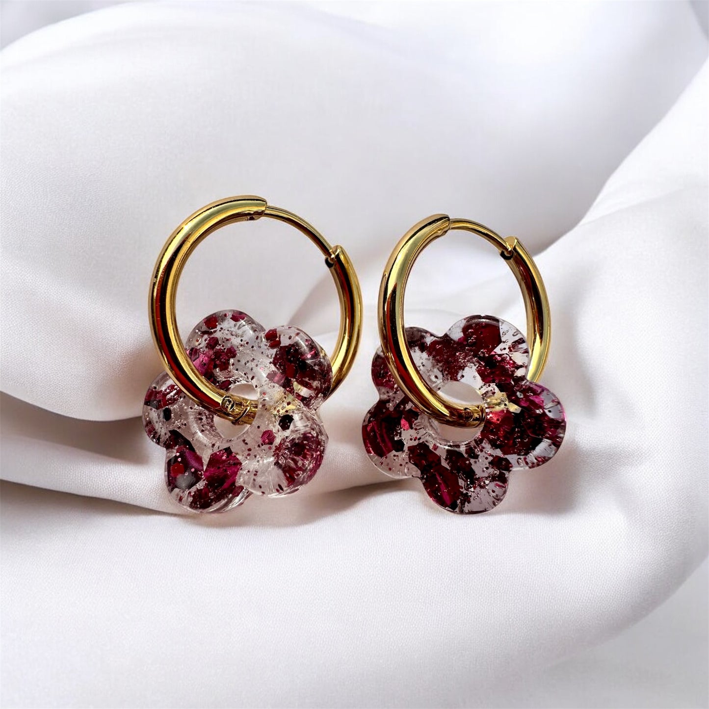 FLORES petite - Paillettes fucshia