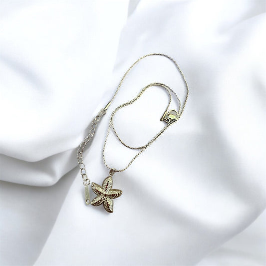Gold star - Collier doré & étoile de mer