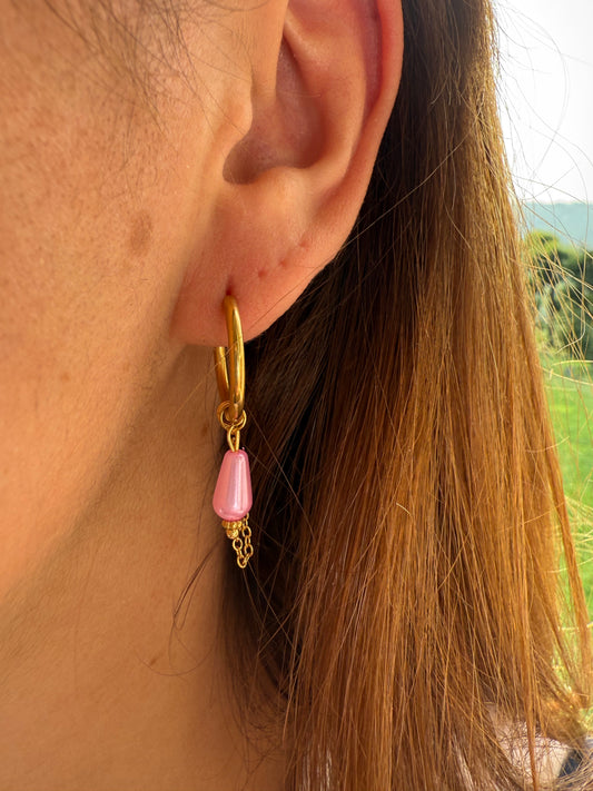 ROSE - Boucles d’oreilles 2 en 1