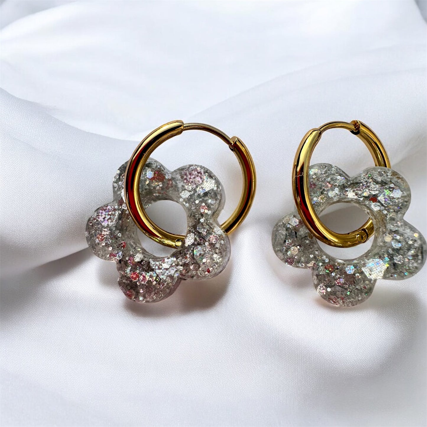 Flores M - Paillettes argentées