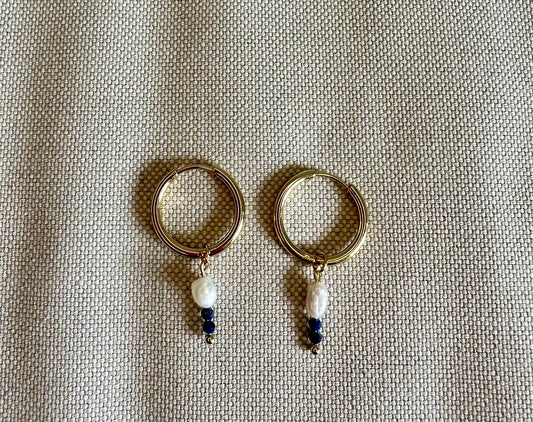 ÉCLAT D’AZUR- Boucles d’oreilles