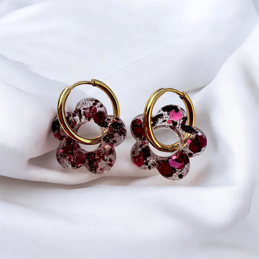 Flores M - Paillettes fuchsia