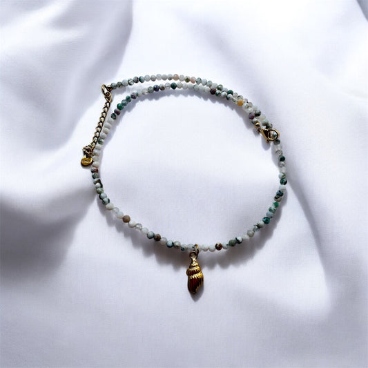 SAL- Collier perles naturelles et coquillage