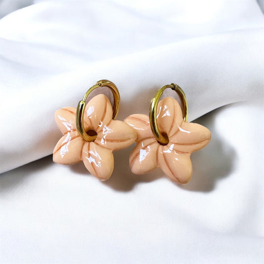 Tahití pêche - Boucles d’oreilles & fleur de Tahití