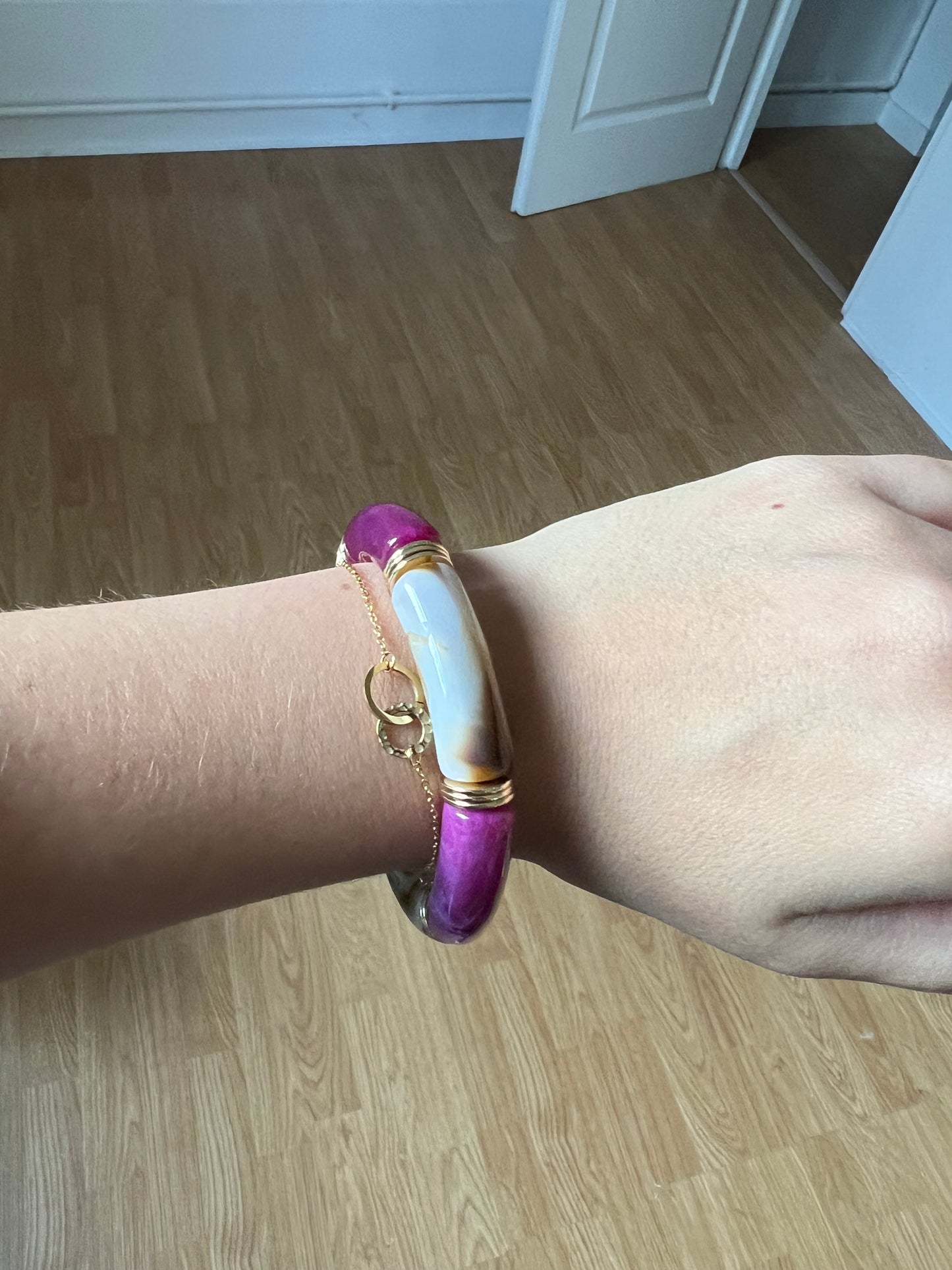 Bracelet LUCI beige & violet