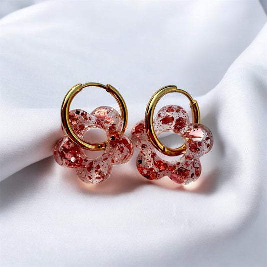 Flores M - Paillettes or rose