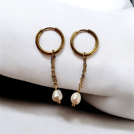 DROP - Boucle d’oreille & perle d’eau douce