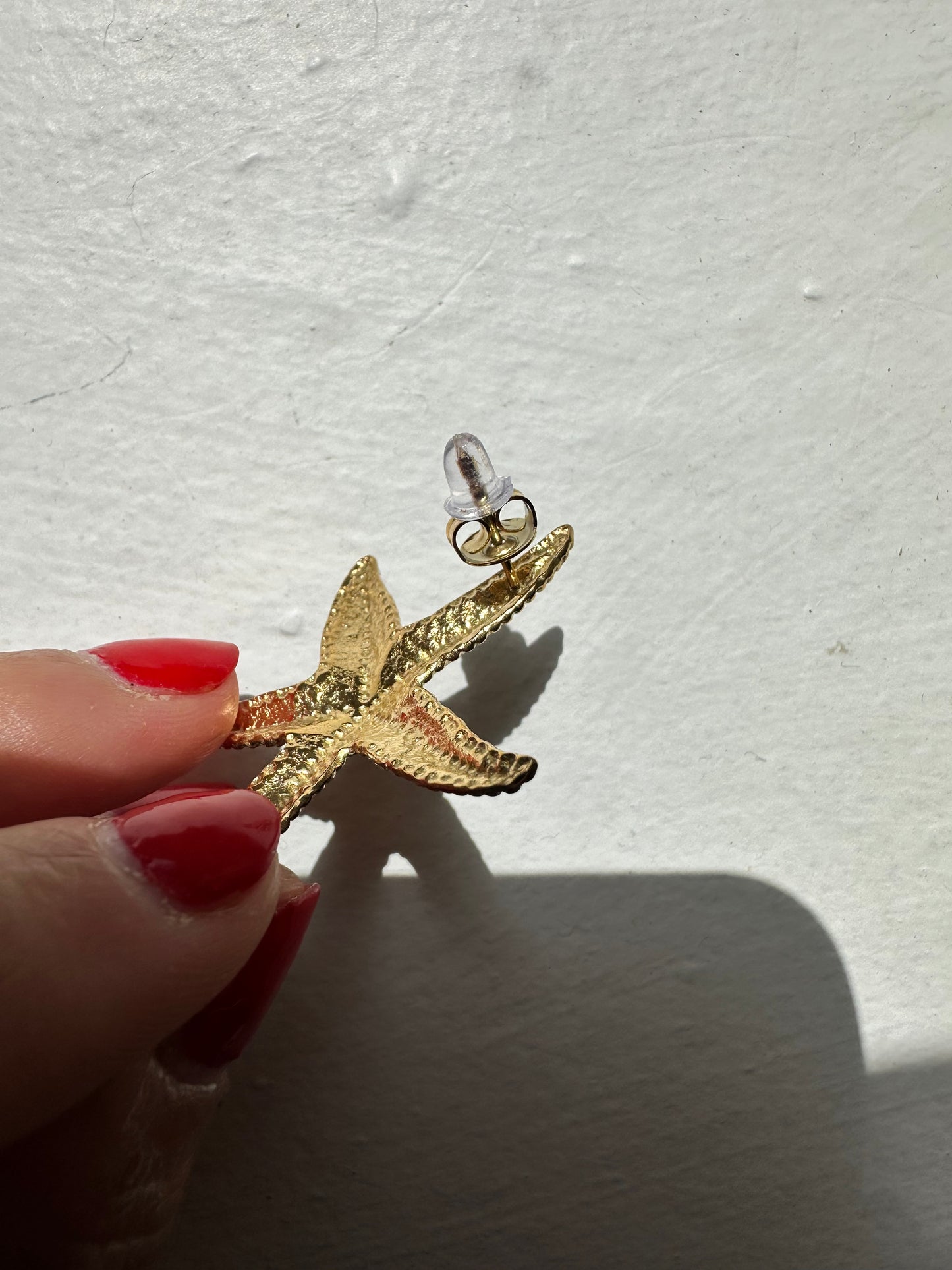 Étoile- Boucles d’oreilles dorées étoile de mer